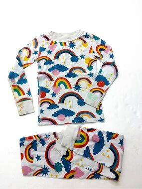 Hanna Andersson Rainbow & Cloud Print Pajama Set PLAY